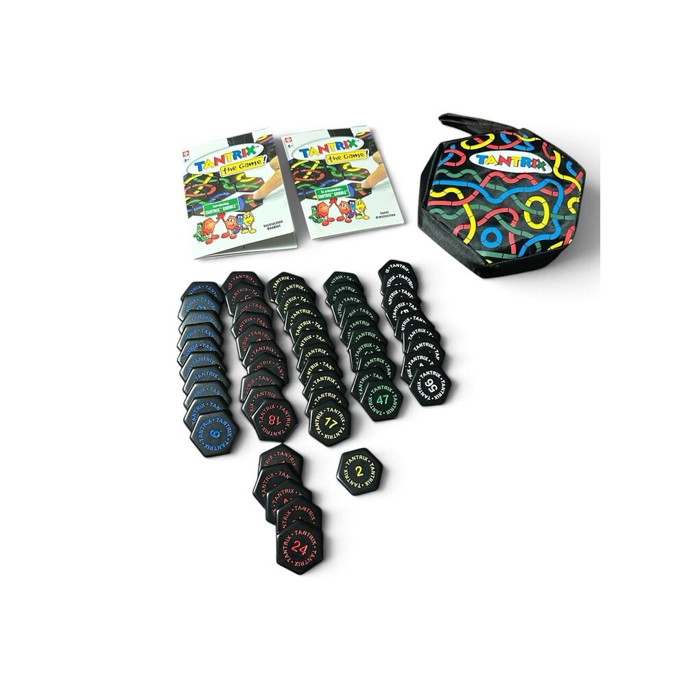 TANTRIX Puzzle Strategy Tile Game Pack In A Travel Pouch COMPLETE Instructions